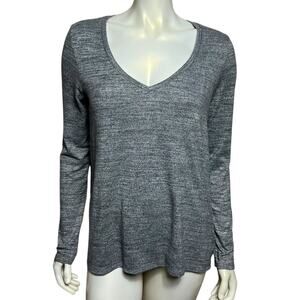 American Eagle Soft & Sexy Plush Long Sleeve Top, Size L, 95% Polyester, Grey